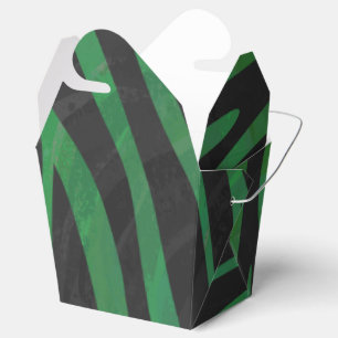 Zebra Black und Green Print Geschenkschachtel