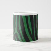 Zebra Black und Green Print Jumbo-Tasse (Vorderseite)
