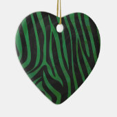Zebra Black und Green Print Keramikornament (Rechts)