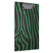 Zebra Black und Green Print Klemmbrett (Rechts)