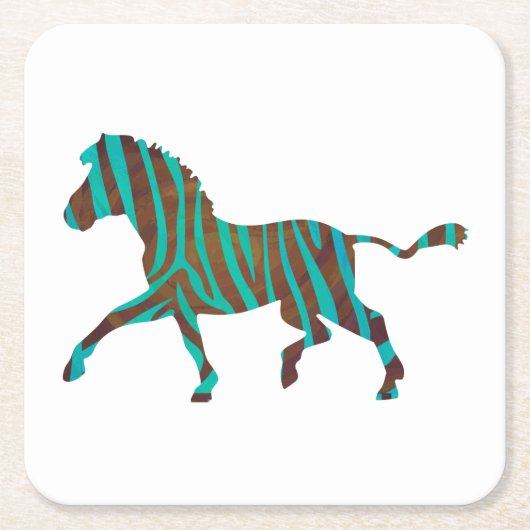 Zebra Black und Green Print Rechteckiger Pappuntersetzer (Vorderseite)