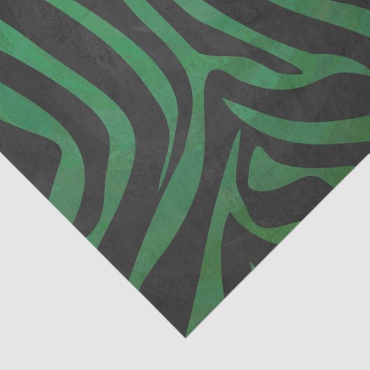 Zebra Black und Green Print Seidenpapier (Ausschnitt)