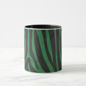 Zebra Black und Green Print Tasse (Zentrum)