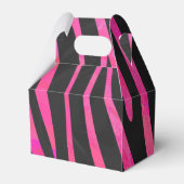 Zebra Black und Hot Pink Print Geschenkschachtel (Vorderseite)