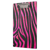 Zebra Black und Hot Pink Print Klemmbrett (Links)