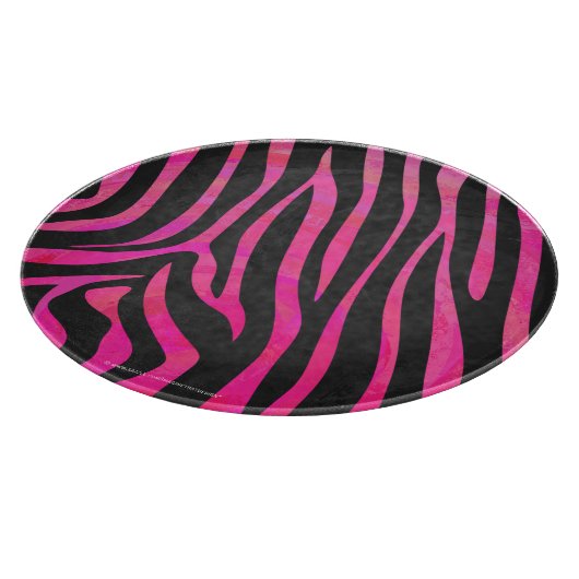 Zebra Black und Hot Pink Print Schneidebrett (Ecke)