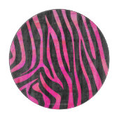 Zebra Black und Hot Pink Print Schneidebrett (Vorderseite)