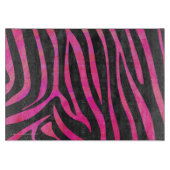 Zebra Black und Hot Pink Print Schneidebrett (Vorderseite)