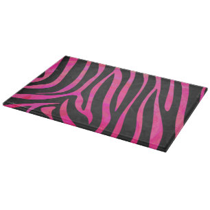 Zebra Black und Hot Pink Print Schneidebrett