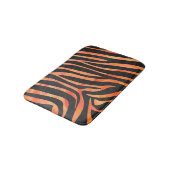 Zebra Black und Orange Print Badematte (Schrägansicht)