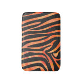 Zebra Black und Orange Print Badematte (Vorderseite Vertikal)