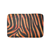 Zebra Black und Orange Print Badematte (Vorderseite)