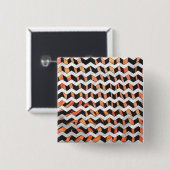 Zebra Black und Orange Print Button (Vorne & Hinten)