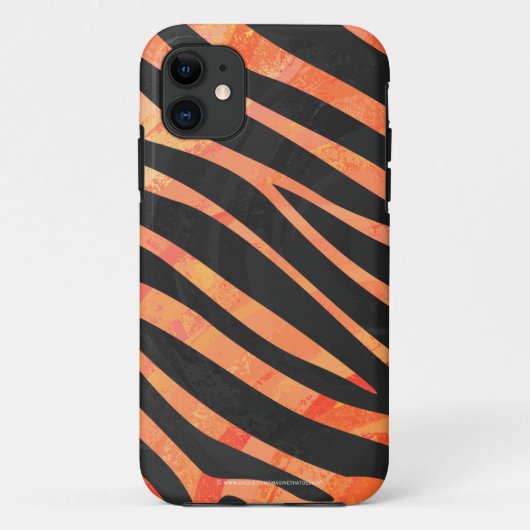 Zebra Black und Orange Print Case-Mate iPhone Hülle (Rückseite)