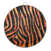 Zebra Black und Orange Print Dartscheibe (vorne)