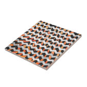 Zebra Black und Orange Print Fliese (Seite)