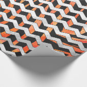 Zebra Black und Orange Print Geschenkpapier (Ecke)