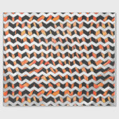 Zebra Black und Orange Print Geschenkpapier (Flach)
