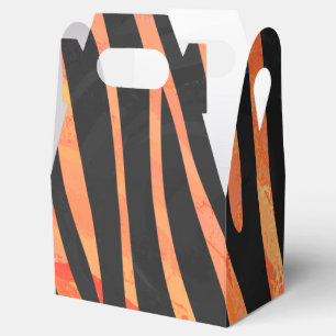 Zebra Black und Orange Print Geschenkschachtel