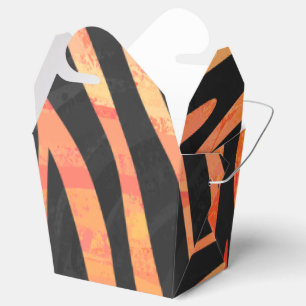 Zebra Black und Orange Print Geschenkschachtel