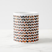 Zebra Black und Orange Print Jumbo-Tasse (Vorderseite)