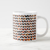 Zebra Black und Orange Print Jumbo-Tasse (Rechts)
