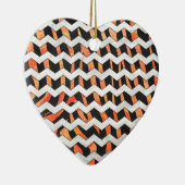 Zebra Black und Orange Print Keramikornament (Rechts)