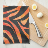 Zebra Black und Orange Print Küchentuch (Viertel Falte)