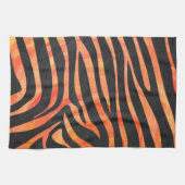 Zebra Black und Orange Print Küchentuch (Horizontal)