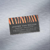 Zebra Black und Orange Print Magnetische Visitenkarte (Beispiel)