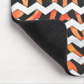 Zebra Black und Orange Print Mousepad (Ecke)