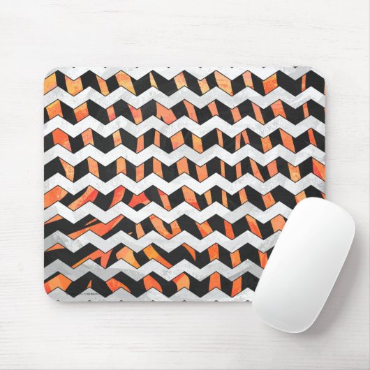 Zebra Black und Orange Print Mousepad (Mit Mouse)