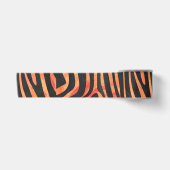 Zebra Black und Orange Print Satinband (Vorderseite)