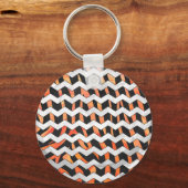 Zebra Black und Orange Print Schlüsselanhänger (Vorderseite)