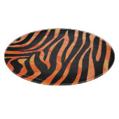 Zebra Black und Orange Print Schneidebrett (Ecke)