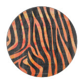 Zebra Black und Orange Print Schneidebrett (Vorderseite)