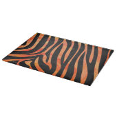 Zebra Black und Orange Print Schneidebrett (Ecke)