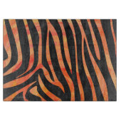 Zebra Black und Orange Print Schneidebrett (Vorderseite)