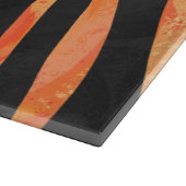 Zebra Black und Orange Print Schneidebrett (Ecke)