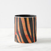 Zebra Black und Orange Print Tasse (Zentrum)