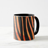 Zebra Black und Orange Print Tasse (VorderseiteRechts)