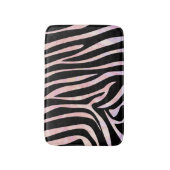 Zebra Black und Pink Print Badematte (Vorderseite Vertikal)