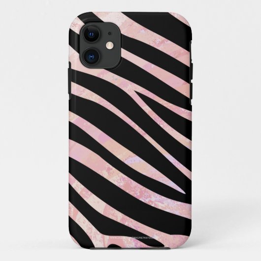 Zebra Black und Pink Print Case-Mate iPhone Hülle (Rückseite)