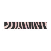 Zebra Black und Pink Print Einladungsbanderole (Flach)
