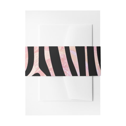 Zebra Black und Pink Print Einladungsbanderole (Vorderseite Beispiel)