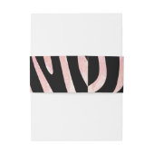 Zebra Black und Pink Print Einladungsbanderole (Rückseitenbeispiel)