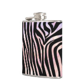Zebra Black und Pink Print Flachmann (Links)