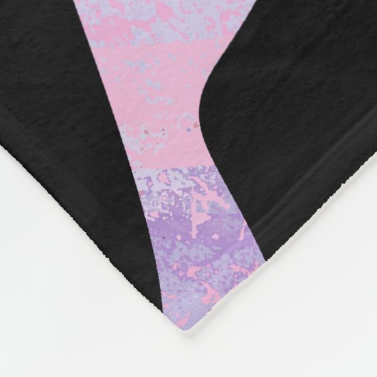 Zebra Black und Pink Print Fleecedecke (Ecke)