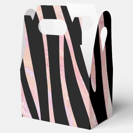 Zebra Black und Pink Print Geschenkschachtel (Geöffnet)