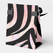 Zebra Black und Pink Print Geschenkschachtel (Rückseite)